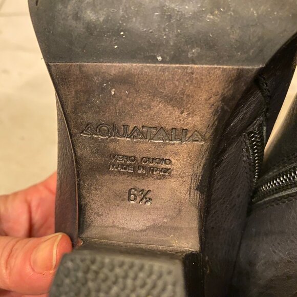 Aquatalia waterproof blk leather booties 6.5 - Picture 5 of 7